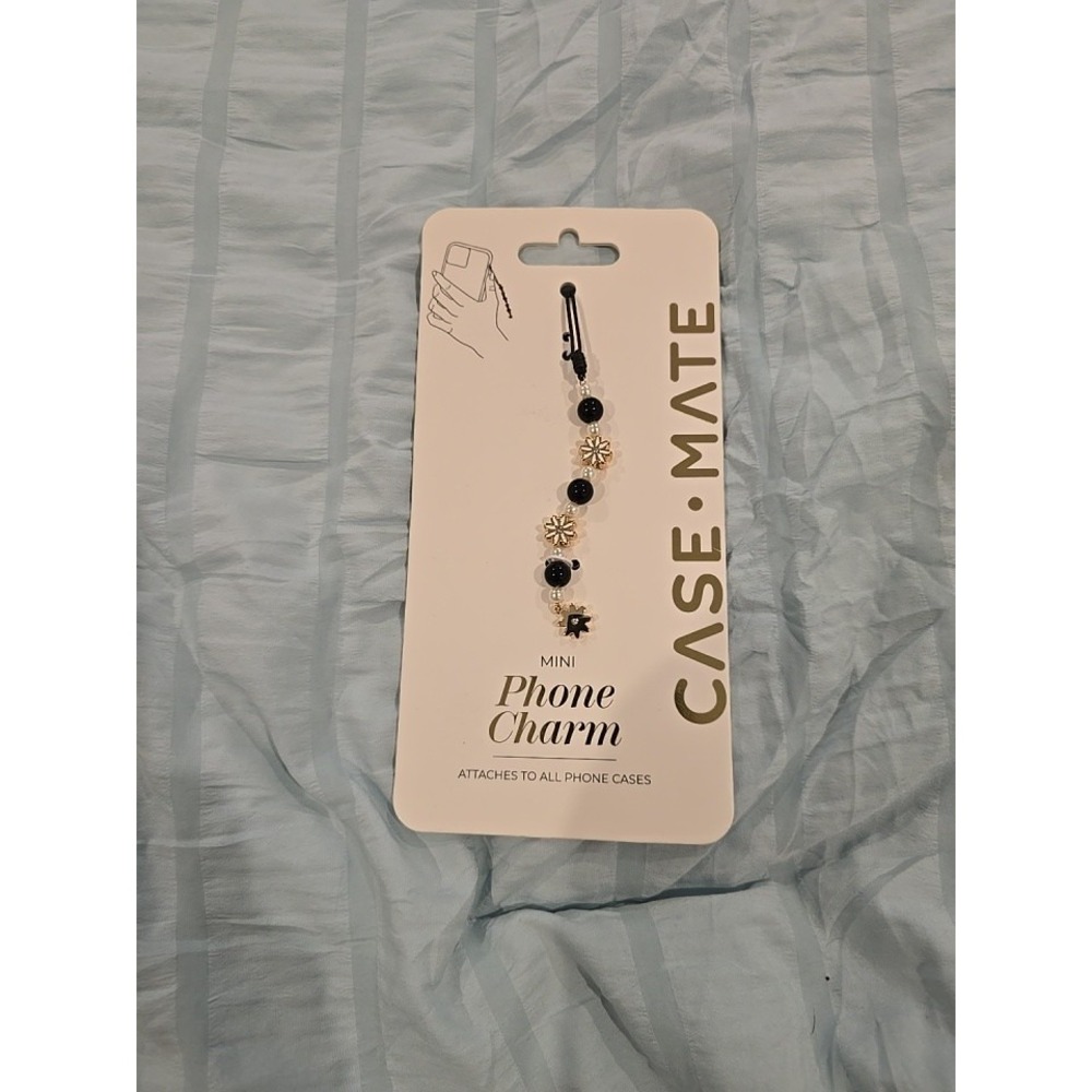 Case Mate Mini Phone Charm Attaches to All Phone Cases Black, Daisy, Pearl, Gold